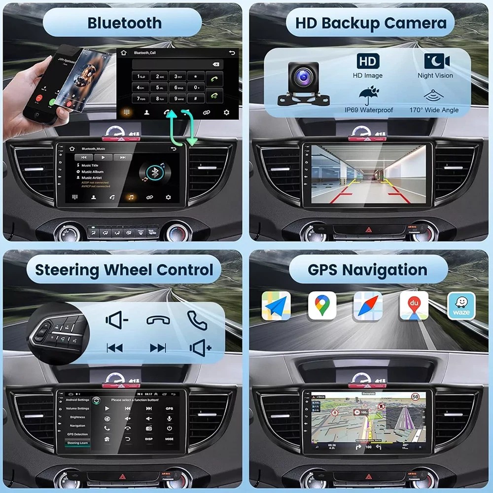 For Honda CRV 2013-2016 Car Screen Carplay Bluetooth Android Auto radio 1280*800