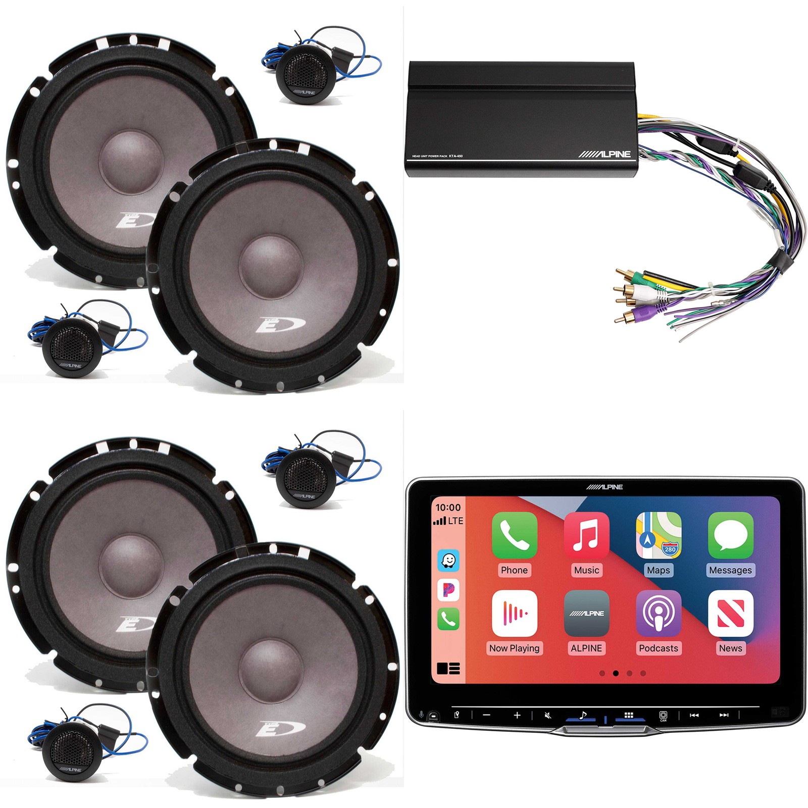 Alpine ILX-F509 Halo9 9″ Touchscreen + 2 Pairs Alpine SXE-1751S Component Set