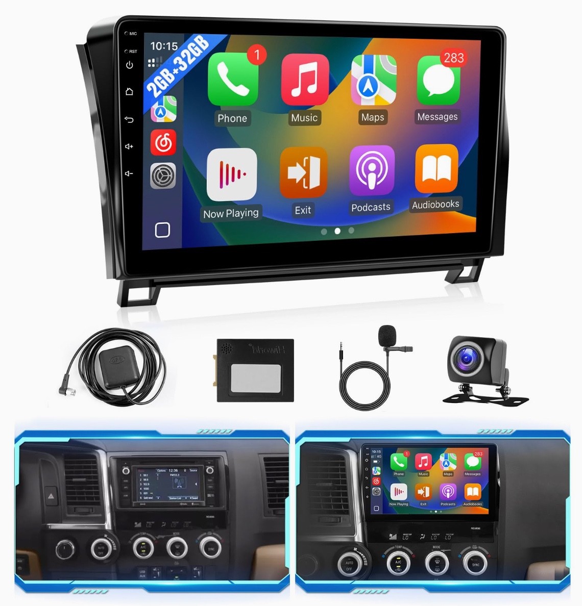 Upgrade Android 12 Car Stereo for Toyota Tundra 2007-2013 Toyota Sequoia 2008-20