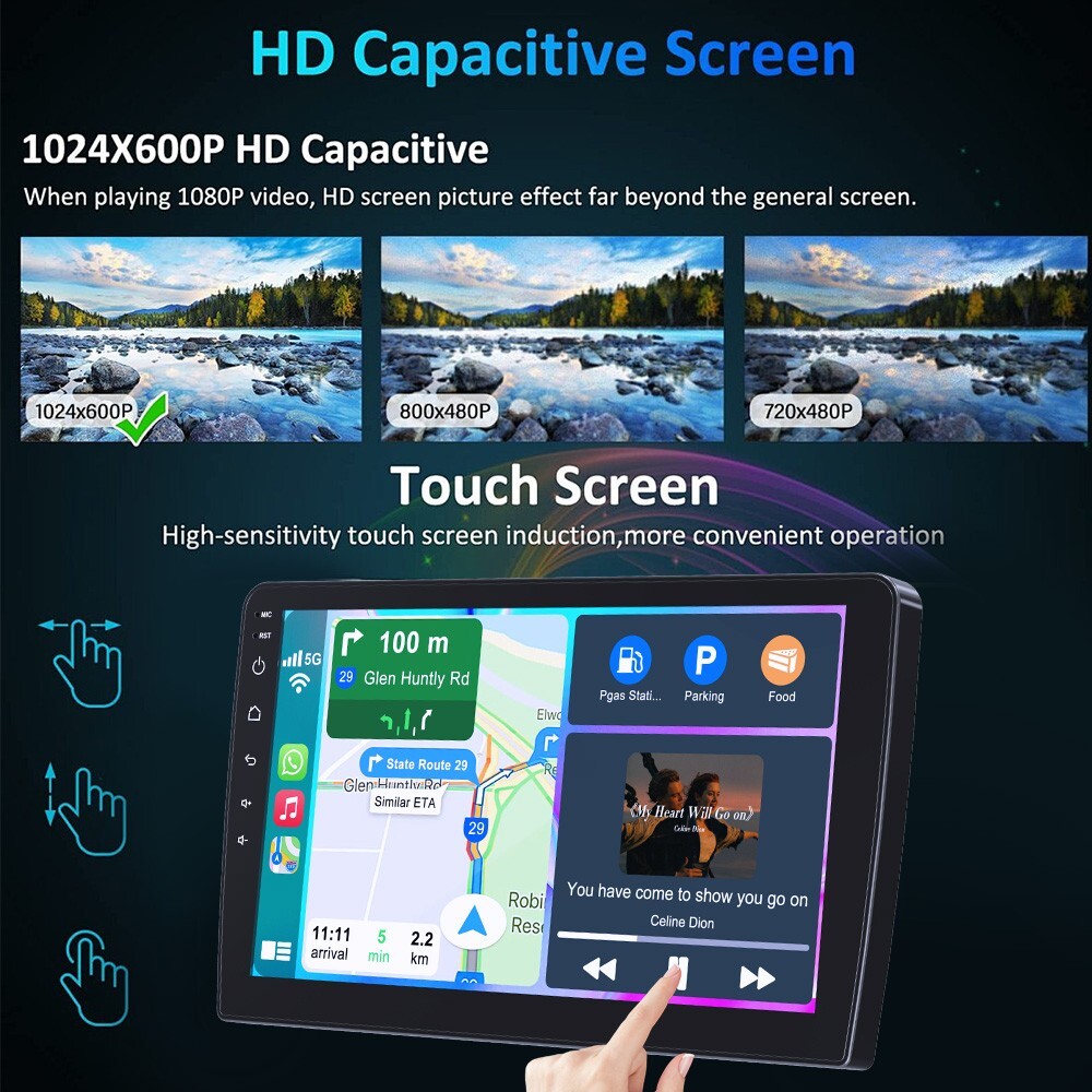 Car Radio For Jeep Wrangler 2007-2018 Double Din Car Stereo Apple Carplay GPS FM