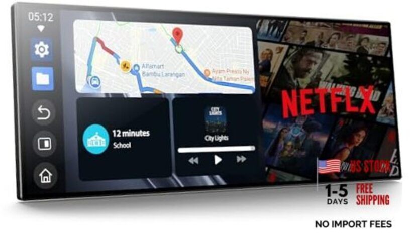 11” Wireless Carplay Screen for Car Built-in Net-Flix YouTube Apps, Portable
