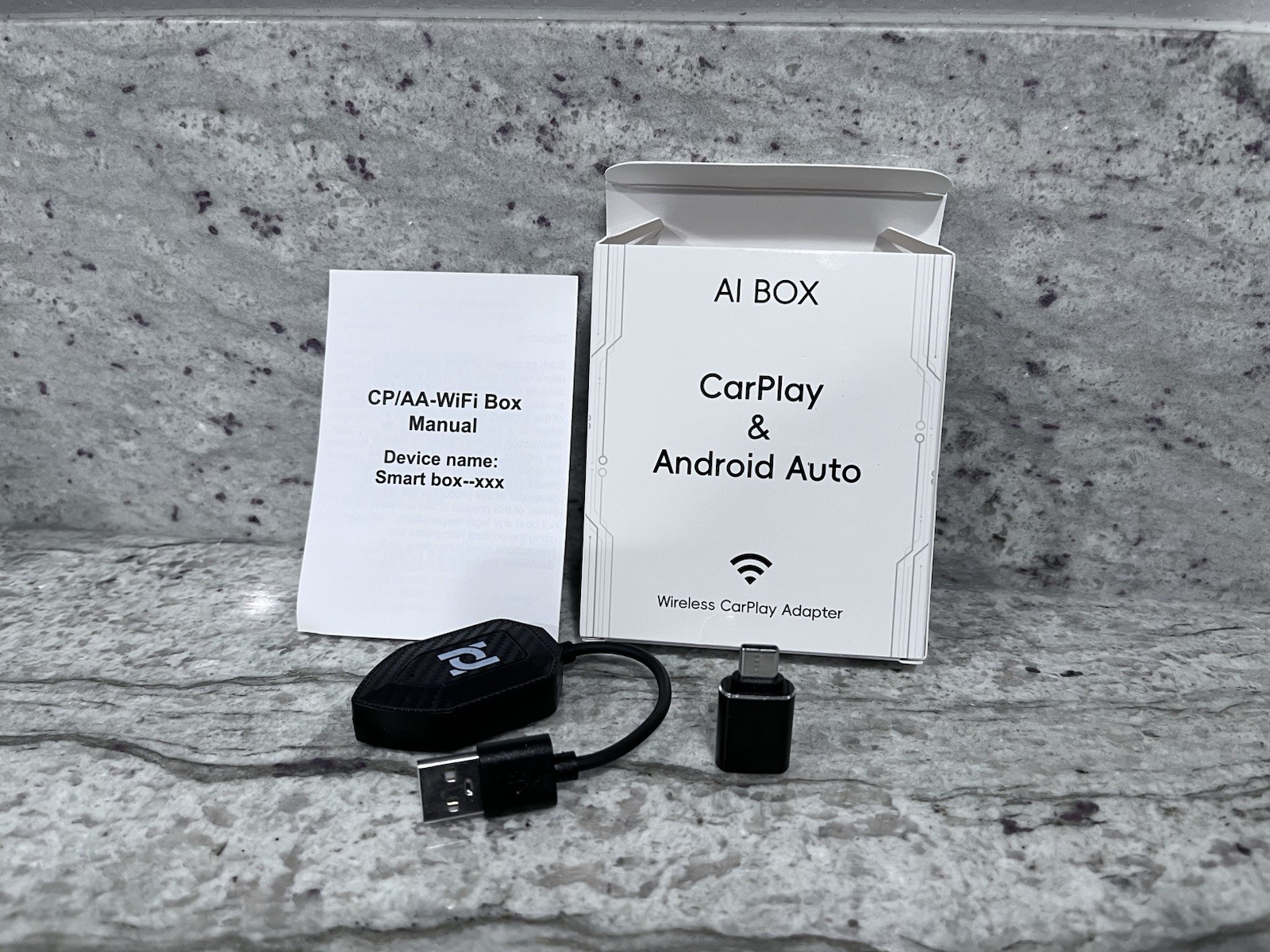 Wireless CarPlay AI BOX Wireless Android Auto WIFI 2.4G & 5.8Ghz BT5.0 Plug&Play