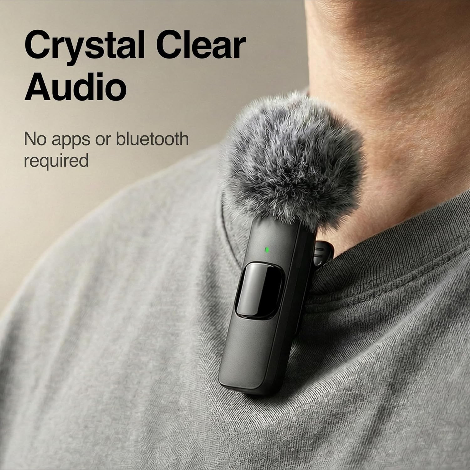 (Latest Model – Wireless Mini Microphone for Iphone, Ipad, Android – 2 Pack Lava