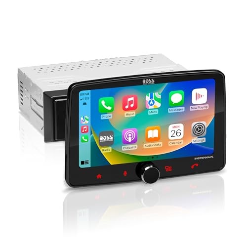 BVCP9700A-FL Single DIN Car Stereo Wireless Apple CarPlay, Android Auto 7 Inch