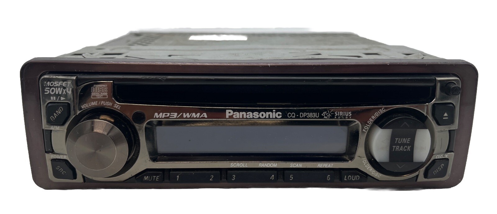 Panasonic CQ-DP383U Car Stereo CD Player 50Wx4, MP3/WMA Sirius Ready Untested