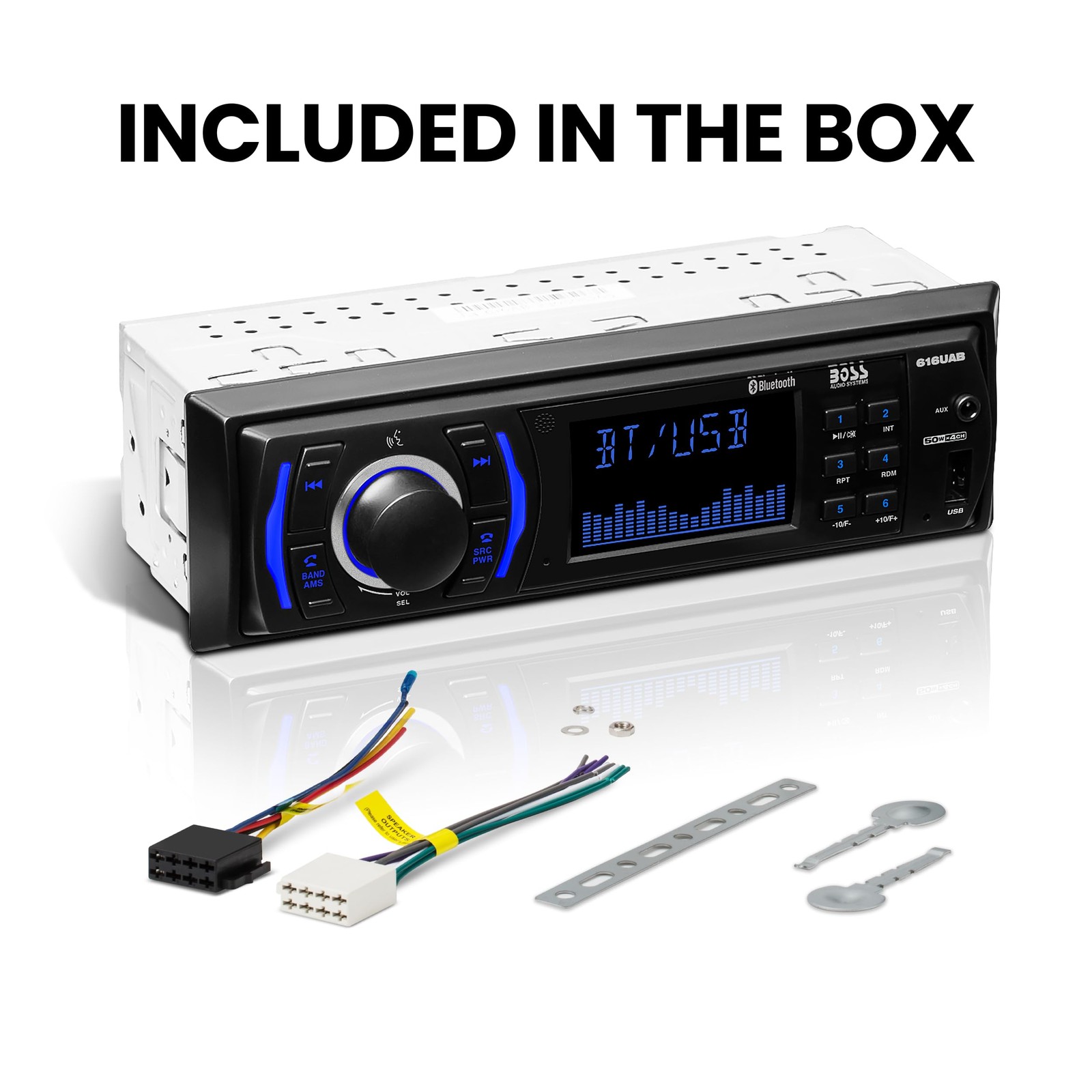 Autoestereo De Un Din Con Bluetooth Y Entrada USB Para Musica De Lujo