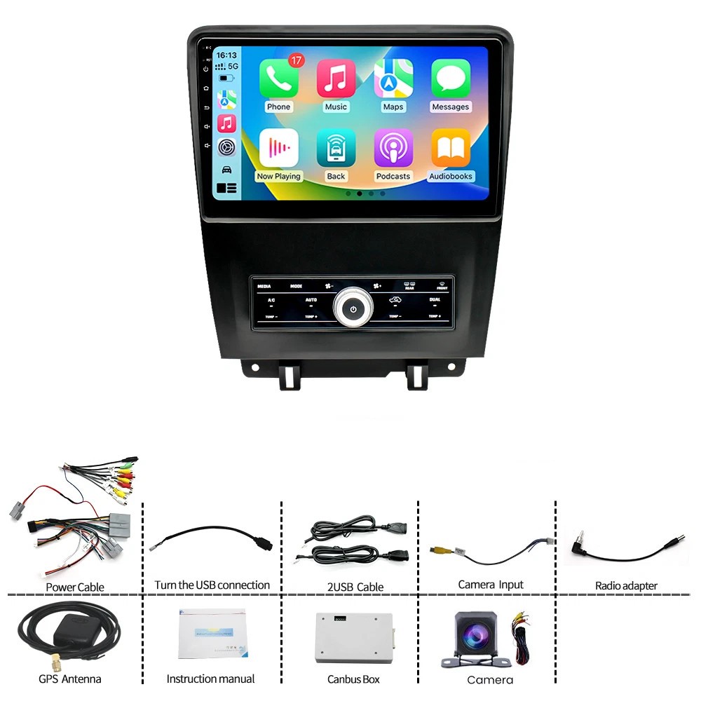 Car Radio Stereo Carplay For 2010-2014 Ford Mustang 2+64G 10in 4+64G Player