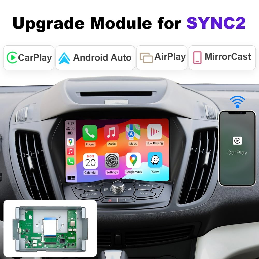 Wireless Carplay Android Auto Module for Ford 2013-2015 Sync2 System