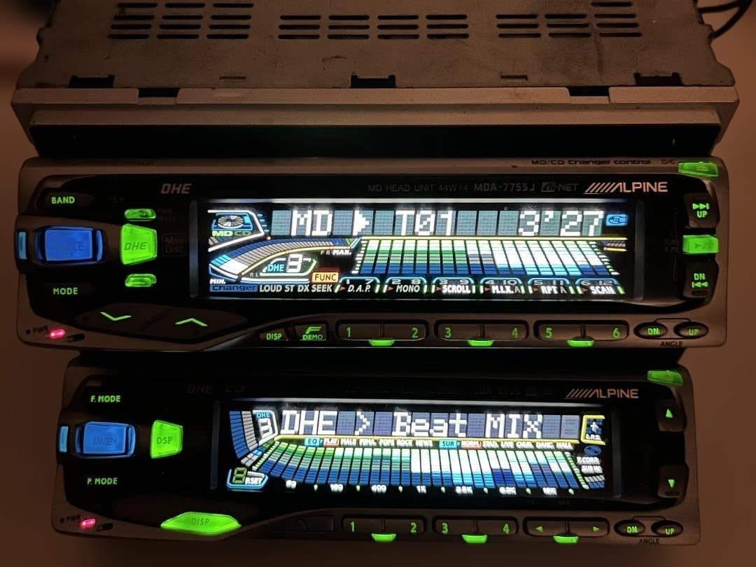 Tested ALPINE CDA-5755 MDA-7755J Equalizer CD MD Surround Field Processor Audio