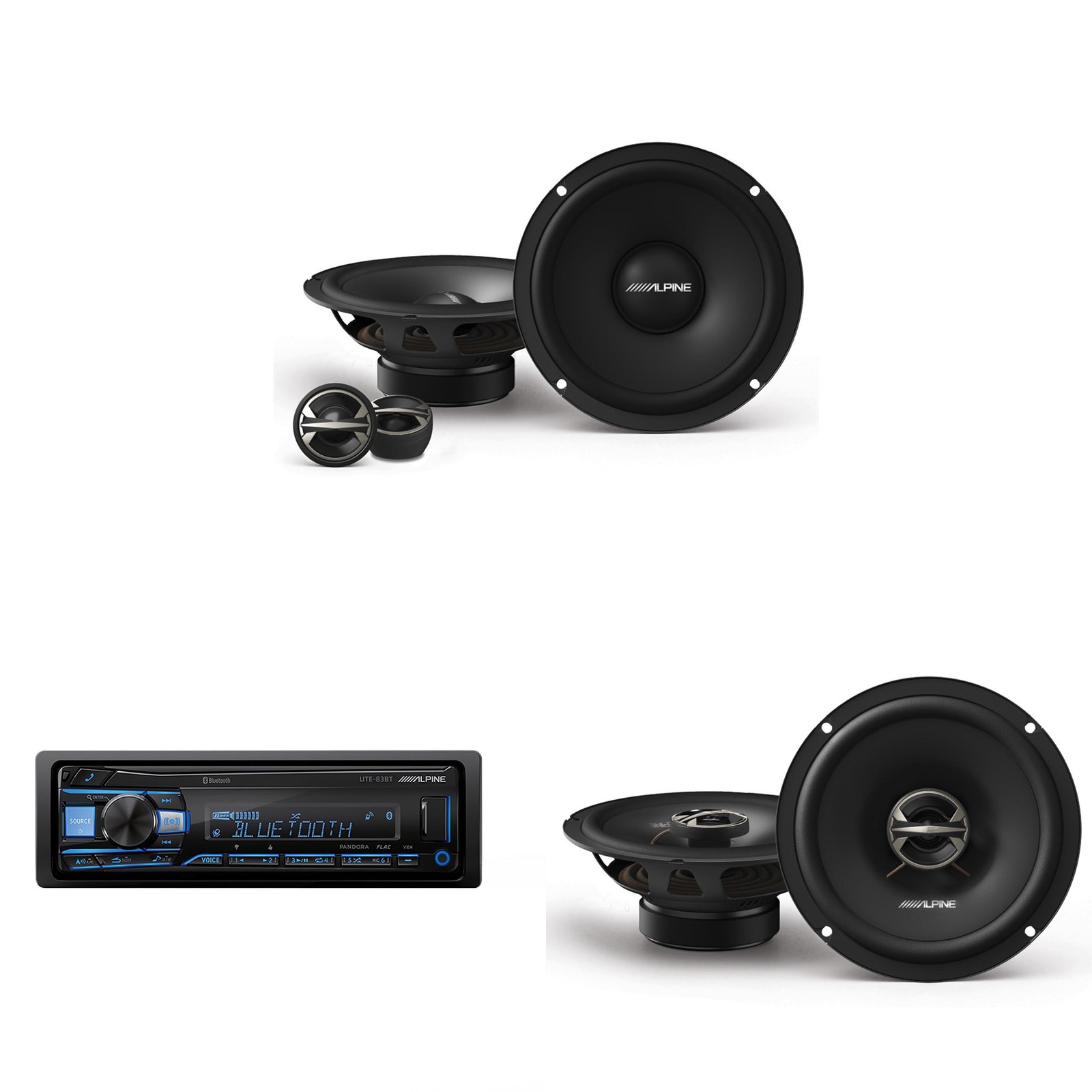 Alpine UTE-83BT Mech-less Digital Media Receiver with Bluetooth® Wireless Tec…