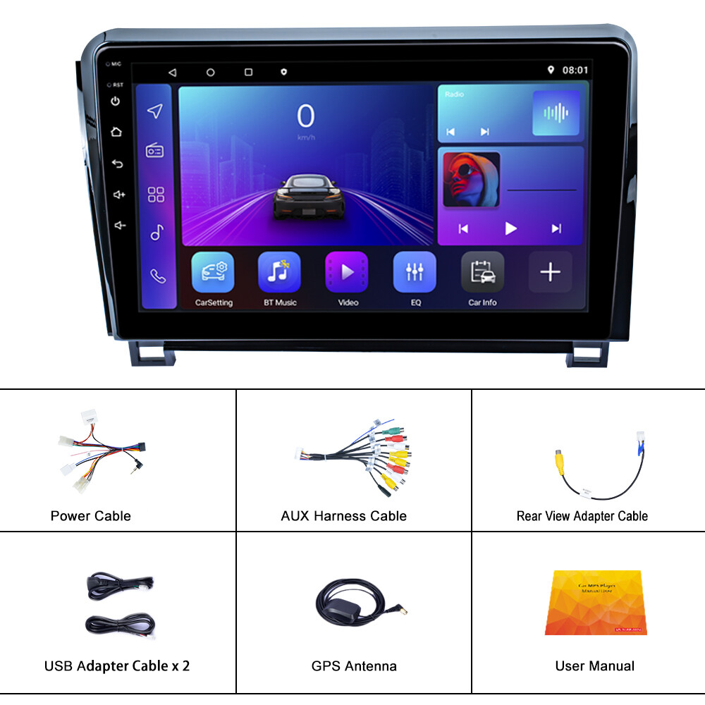 Android 13 For 2007-13 Toyota Tundra 2008-19 Sequoia Car Stereo GPS Nav BT Radio