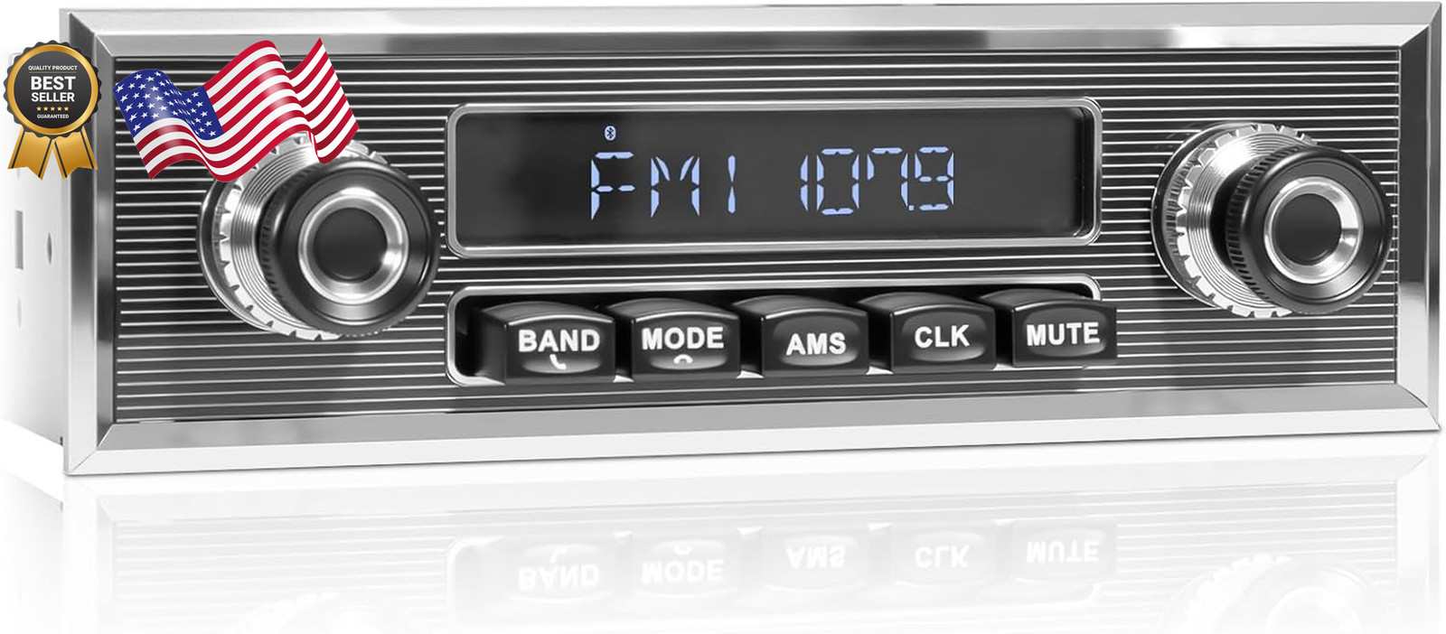 Bluetooth Retro Radio for Classic Vehicles: Single Din Vintage Stereo for Car