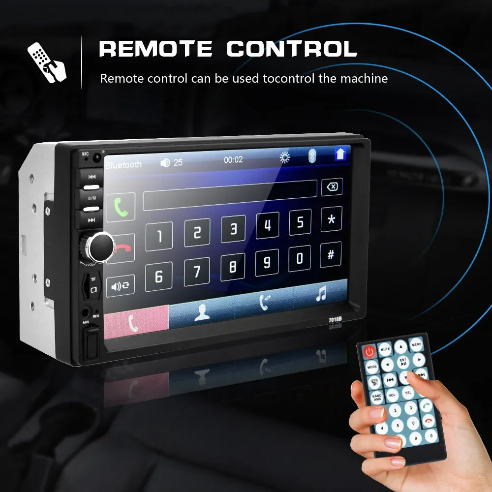 7″ 2 Din Car Stereo HD MP5 Player Bluetooth Touch Screen Radio Mrrior LinkUSB: