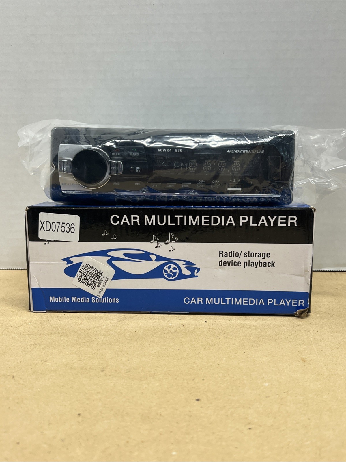 Bluetooth MP3 Player Compatible with DVD CD Single 1 Din Car Radio FM AUX USB