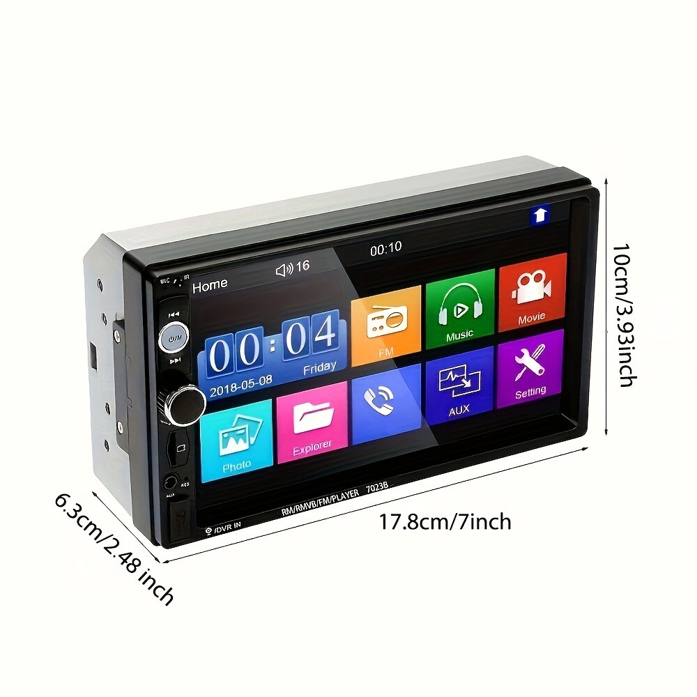 7″ Car Stereo Radio MP5 Player Double 2 DIN USB Touch Screen Bluetooth + Camera