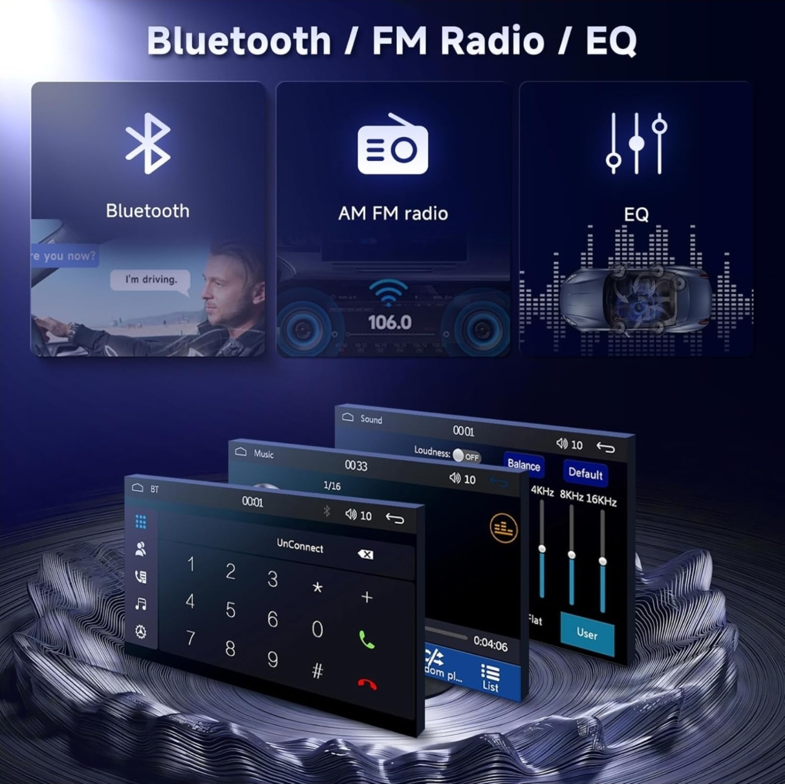 7″ Single DIN Flip Out Car Stereo – Wireless CarPlay, Android Auto, Bluetooth 5.
