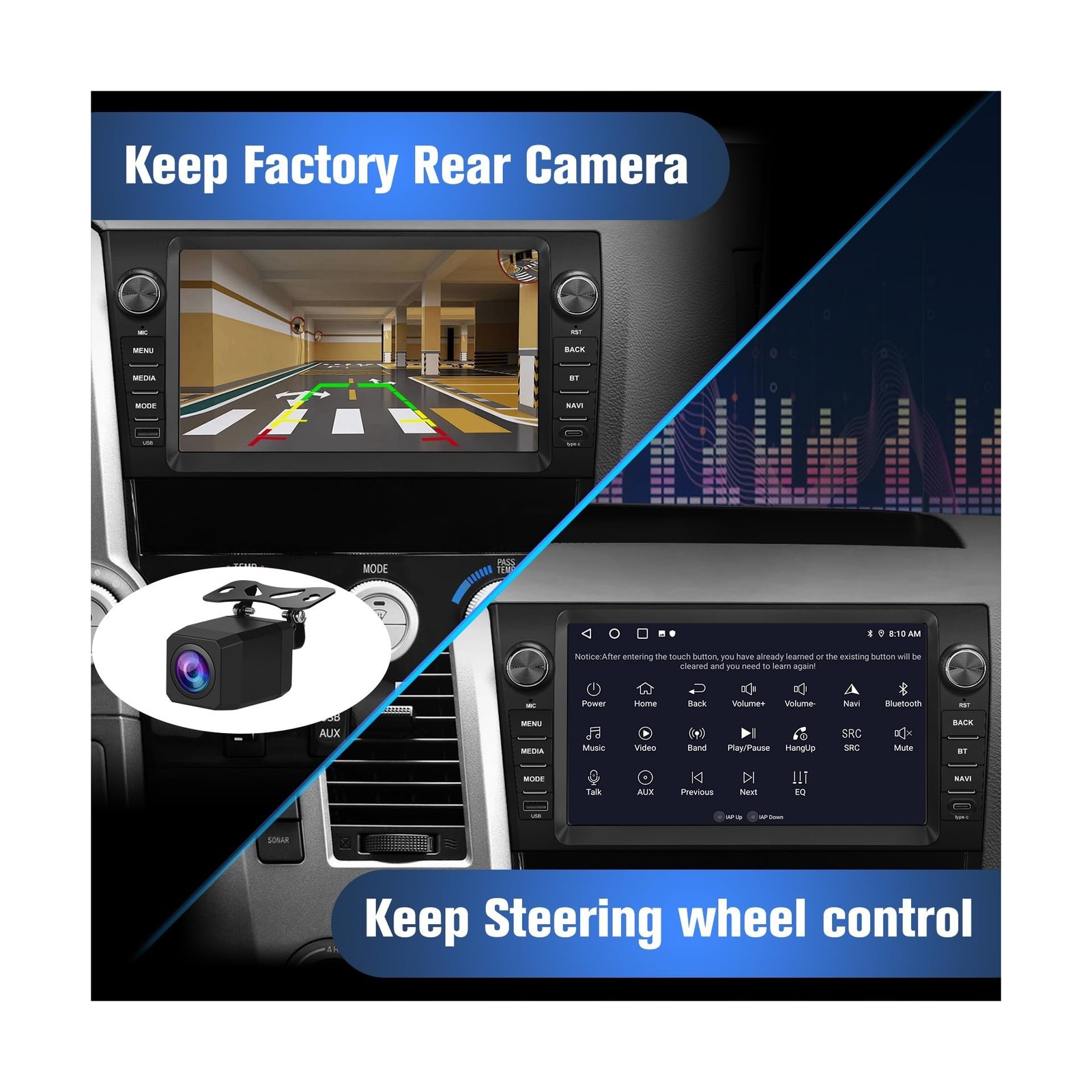 9 Inch Car Radio for Toyota Tundra 2007-2013 Sequoia 2008-2018, Android 13 To…