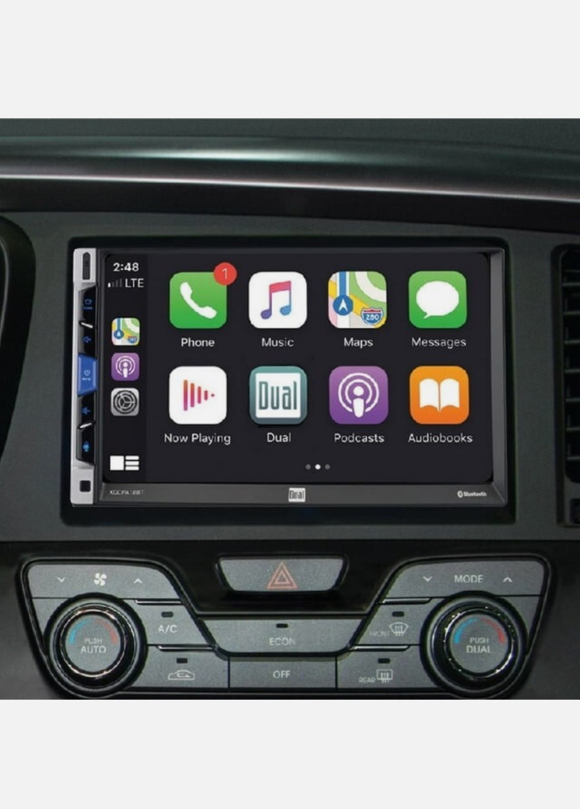 Dual Electronics XDCPA10BT 7 inch Double DIN Car Stereo Apple CarPlay & Android™