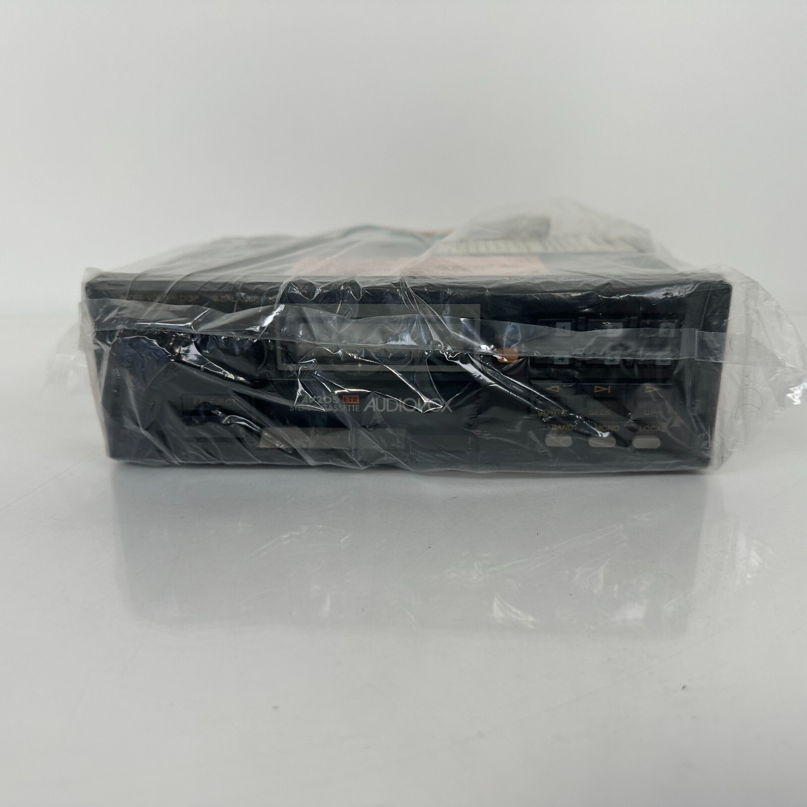 NOS Audiovox AV-205 Flat Face AM/FM/MPX Radio w/ Cassette Player + Mounting Kit!