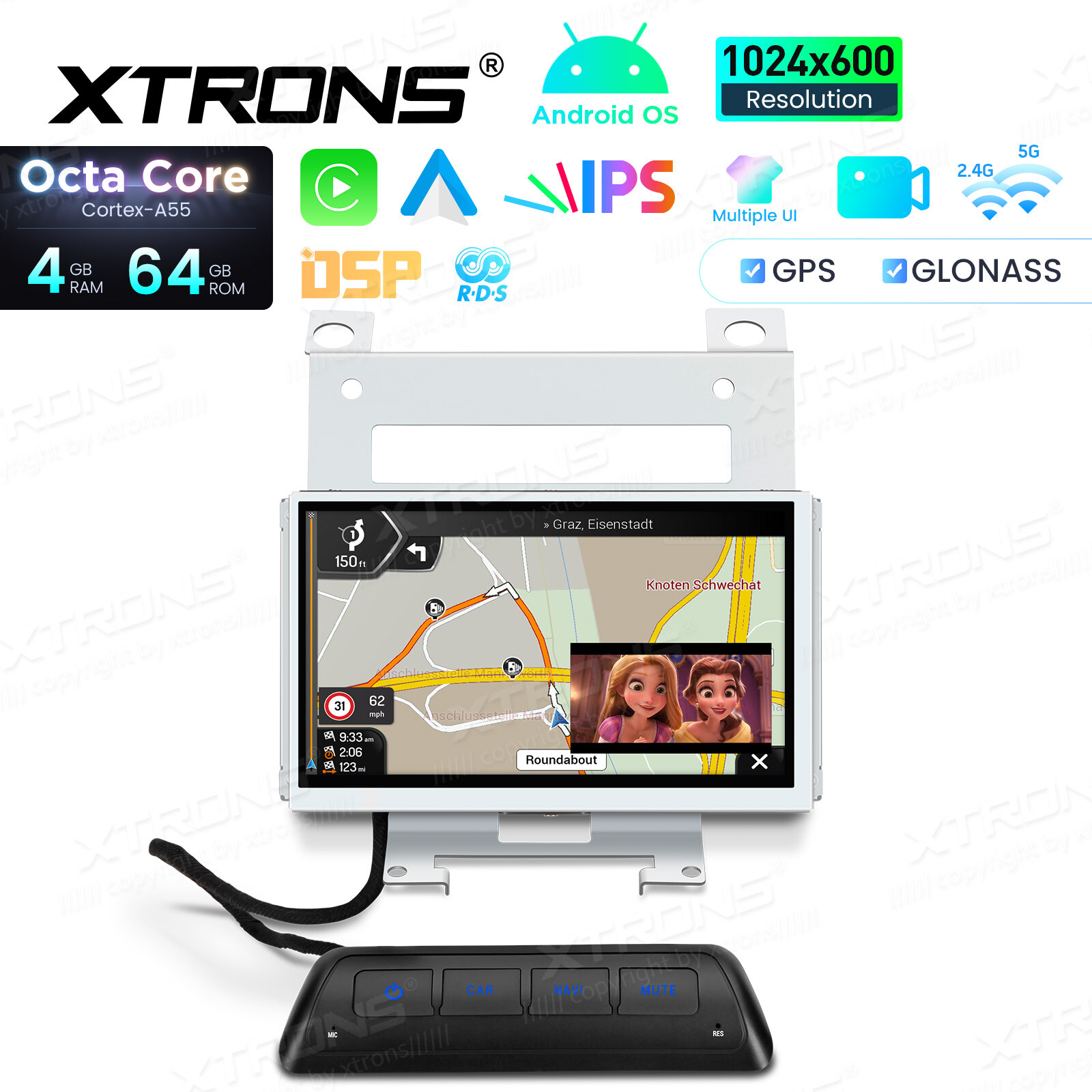 For Land Rover Freelander 2 2007-2012 Android 14 Car Stereo GPS CarPlay 4G 4+64G
