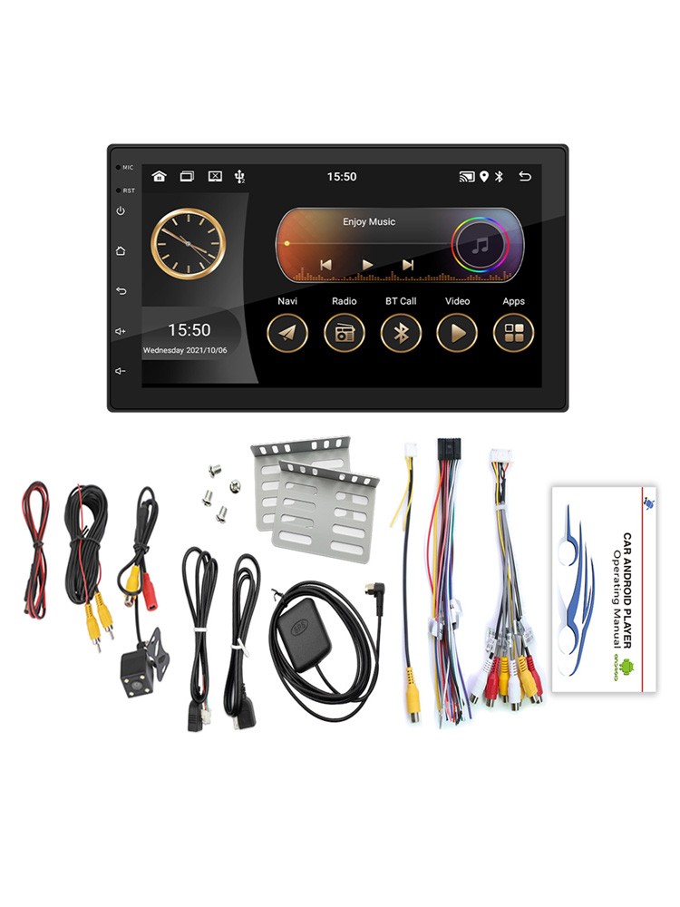 7″ Android 10 2G+64G Quad Core GPS WiFi Bluetooth Car Stereo MP5 Player Carplay