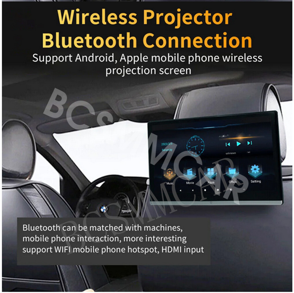 Dual HMDI Car Headrest Monitor Touch Screen Video Music Player For Car Rear Seat