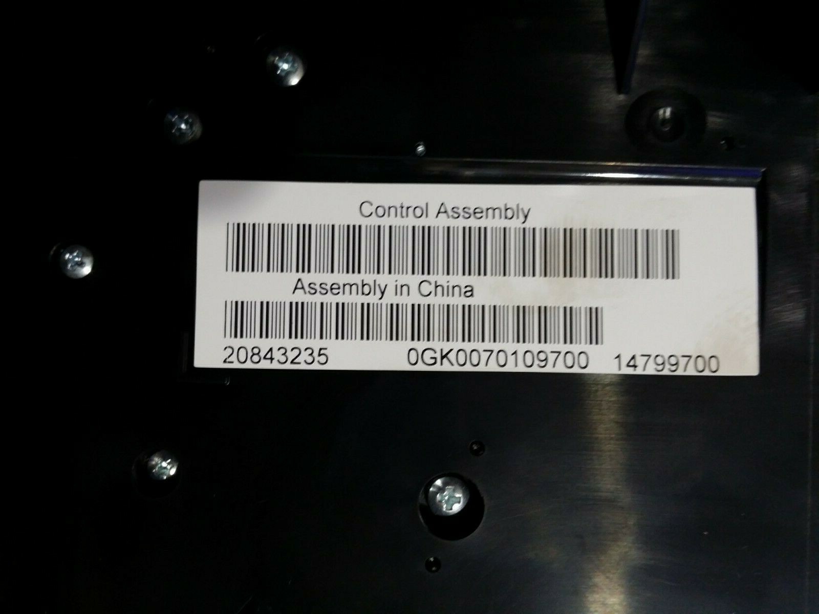 Control Panel 20843235