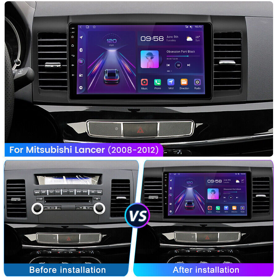 Car Stereo Radio For Mitsubishi Lancer 2008-2012 GPS Nav Android15 4+64G CarPlay