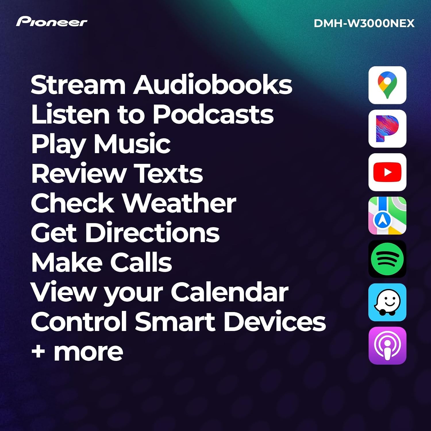 Pioneer DMH-W3000NEX 6.8″ Wireless Apple CarPlay Android Auto Bluetooth Receiver