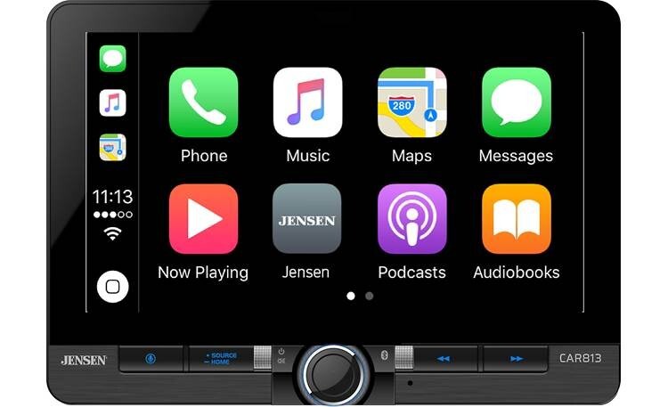 NEW Jensen CAR813 1-DIN Digital Media Car Stereo w/ 8″ Touchscreen, CarPlay