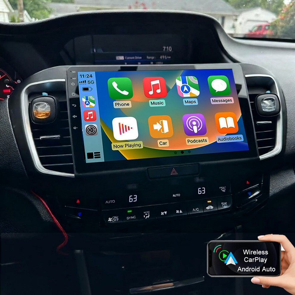Android Auto 64G For Honda Accord 2013-2015 Apple Carplay Stereo Radio GPS Navi
