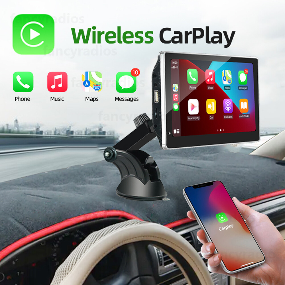 7″ Portable Car Stereo Touch Screen Apple Carplay Android Auto Radio Bluetooth