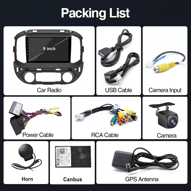 Carplay For GMC Canyon Chevrolet Colorado 2015-2019 Android Car Stereo Radio GPS