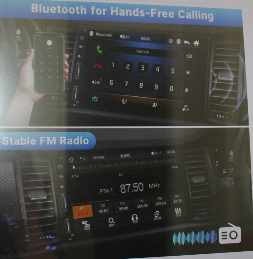 New Leadfan Double Din Car Stereo Radio, 7inch HD Touchscreen, with Bluetooth