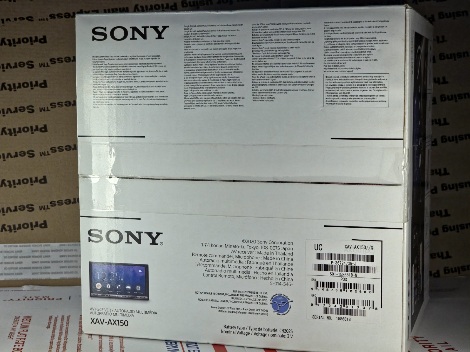 Sony XAV-AX150 6.95″ Apple CarPlay Android Auto Bluetooth Car Stereo w/ Harness