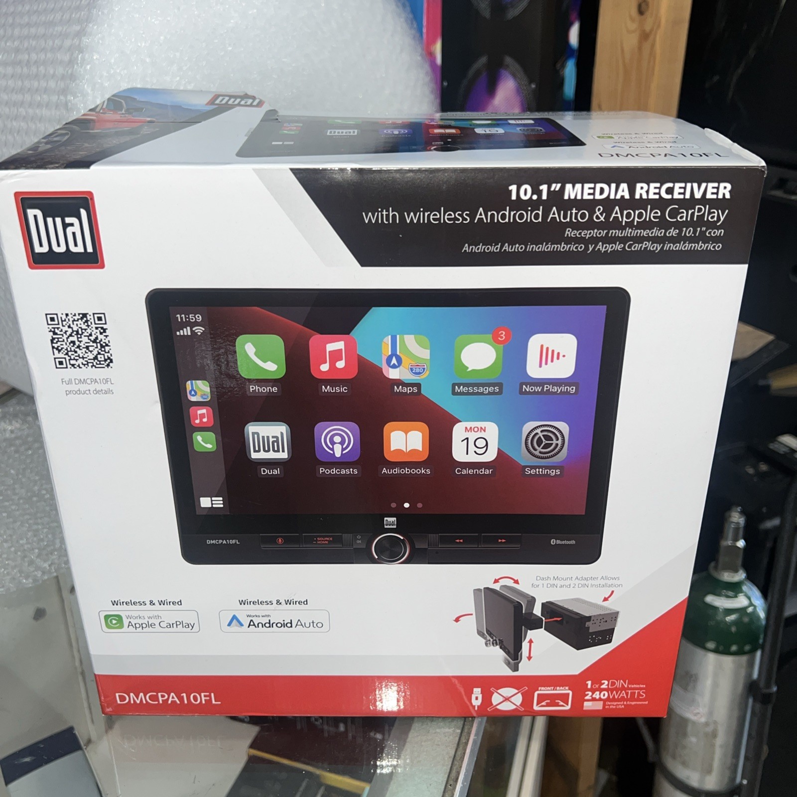 Dual 10.1 Touch Screen Car Radio Brand New In Box Apple And Android Play