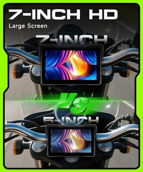 Motorcycle CarPlay Screen Portable Wireless Carplay Android Auto for 7 Inch