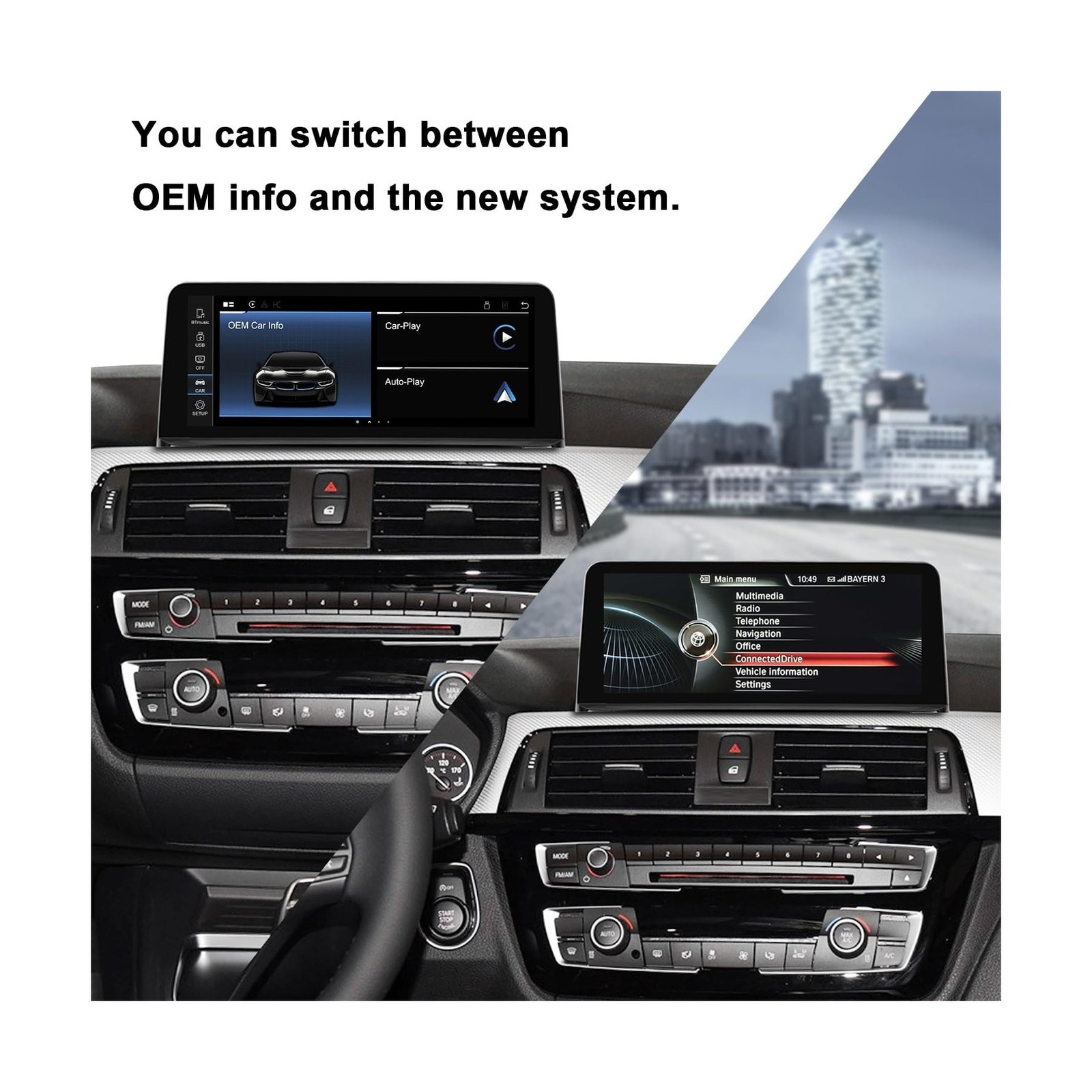 PEMP 10.25″ Linux Head Unit for BMW 3 Series F30 F20 NBT CIC, CarPlay Support…