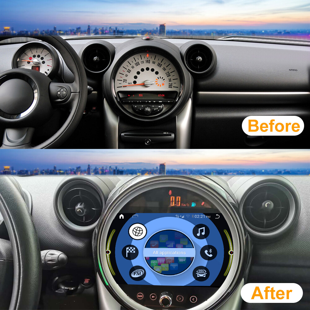 Android Car Multimedia Player GPS Navigation for BMW Mini Cooper R60 2011-2016