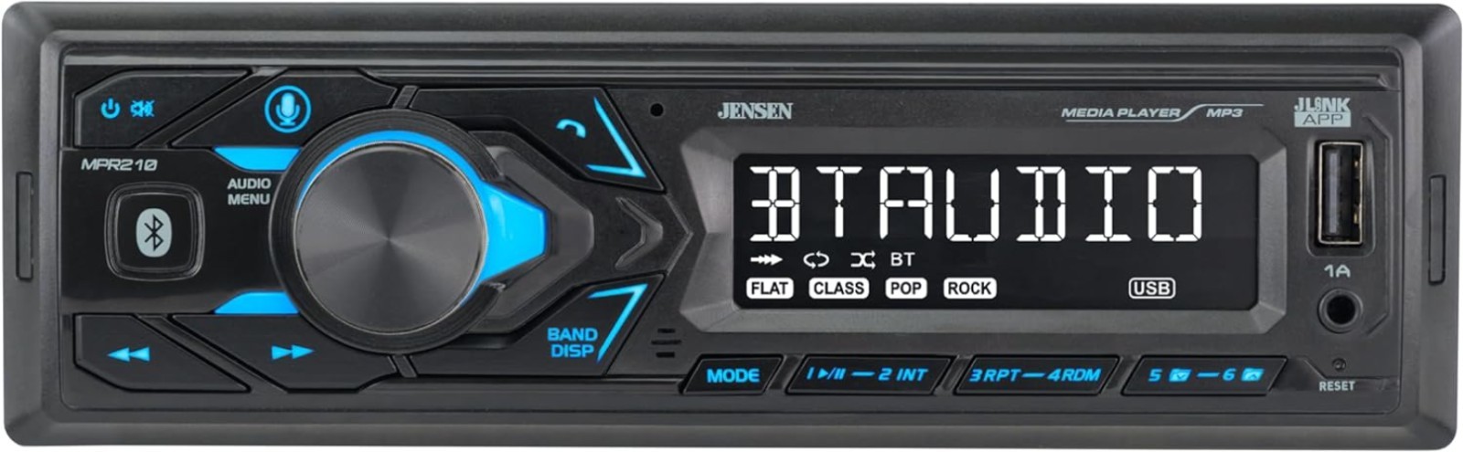 Elegant Single DIN Car Stereo with 7-Character LCD and Voice Assistant Options
