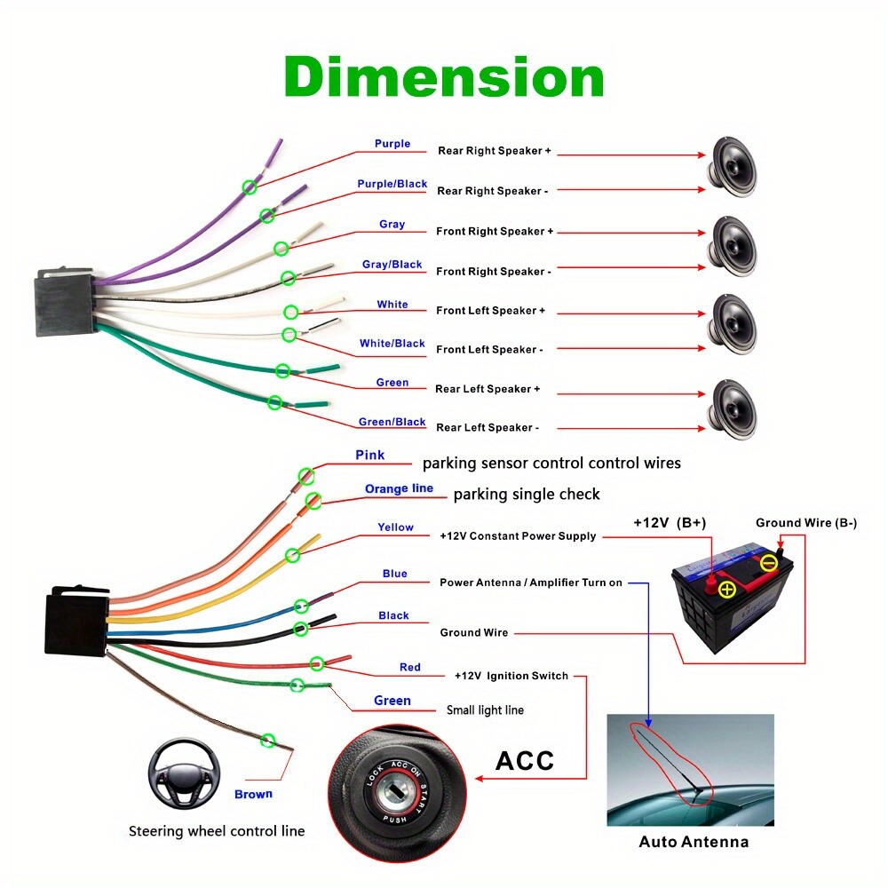 Double Din EQ Car Stereo 7″ LCD Screen Car Radio MP5 Player AUX Input Link