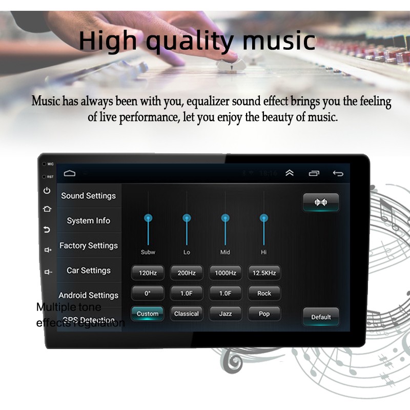 Wireless Carplay 10″ Universal Android Navigation MP5 K803 Car Radio Bluetooth