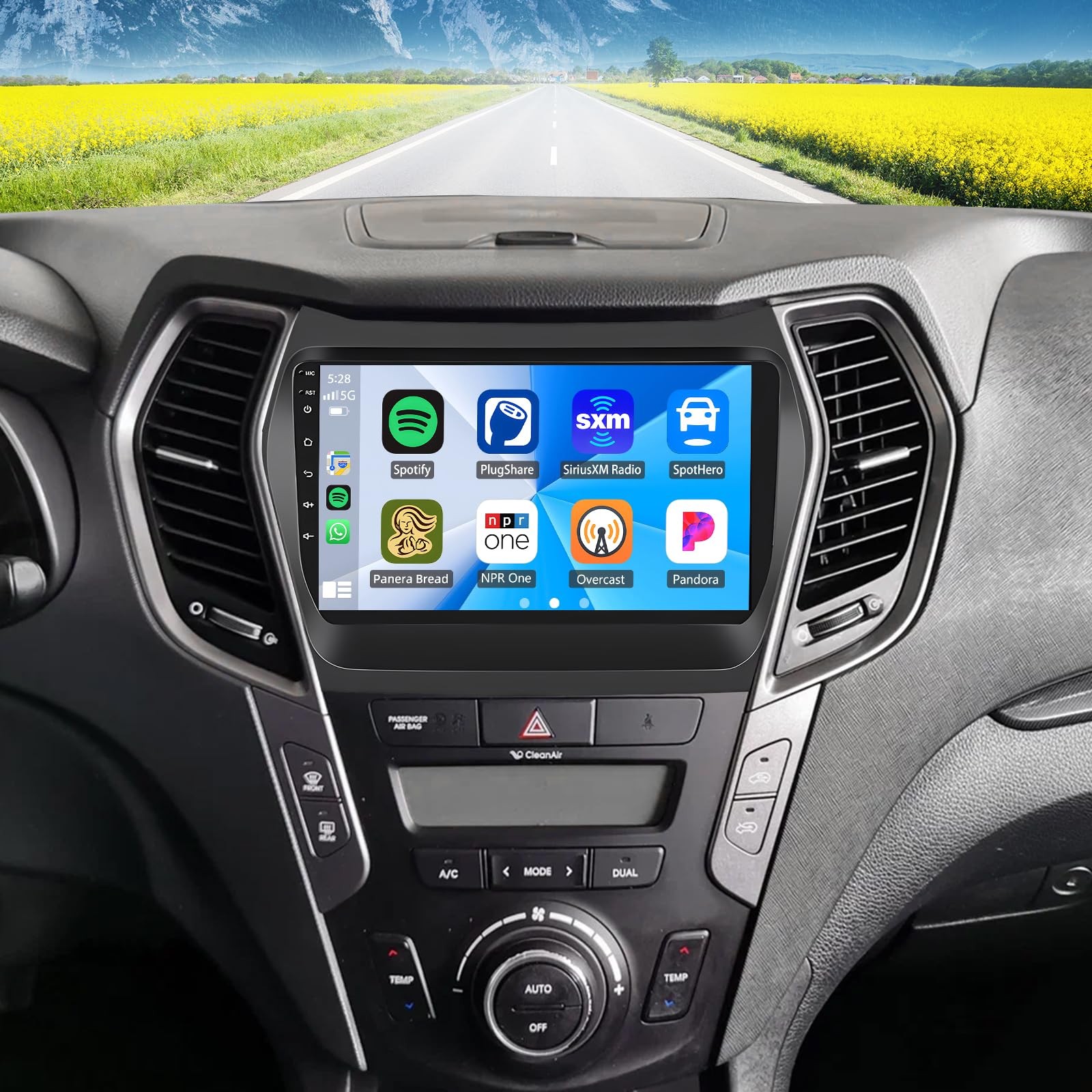 [2+32G] Android 13 Car Radio for Hyundai Santa Fe IX45 2013-2018 Link, 9” Touch
