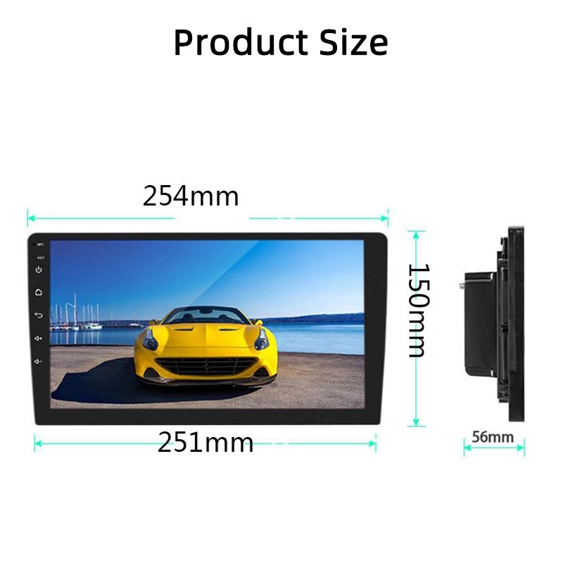 Wireless Carplay 10″ Universal Android Navigation MP5 K803 Car Radio Bluetooth
