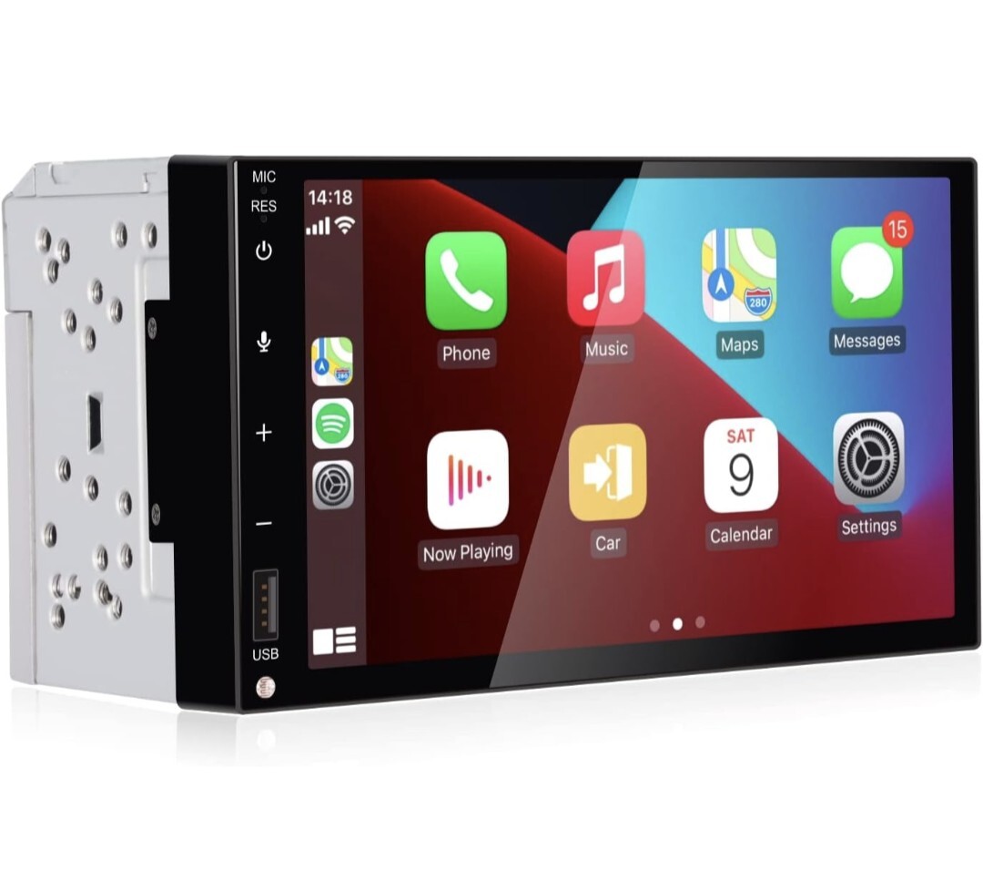 LXKLSZ Double din Car Stereo with Wireless Carplay/Android Auto 7 inch IPS To…