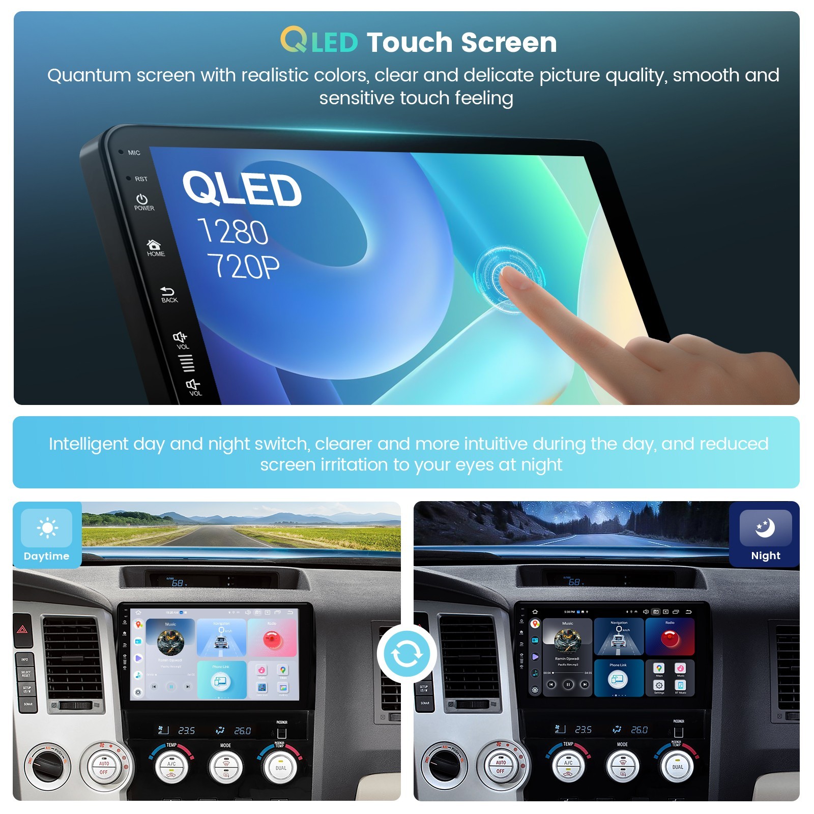 Roadanvi X12 10.2″ Head Unit for Toyota Tundra 2007-2013 WiFi CarPlay Car Stereo