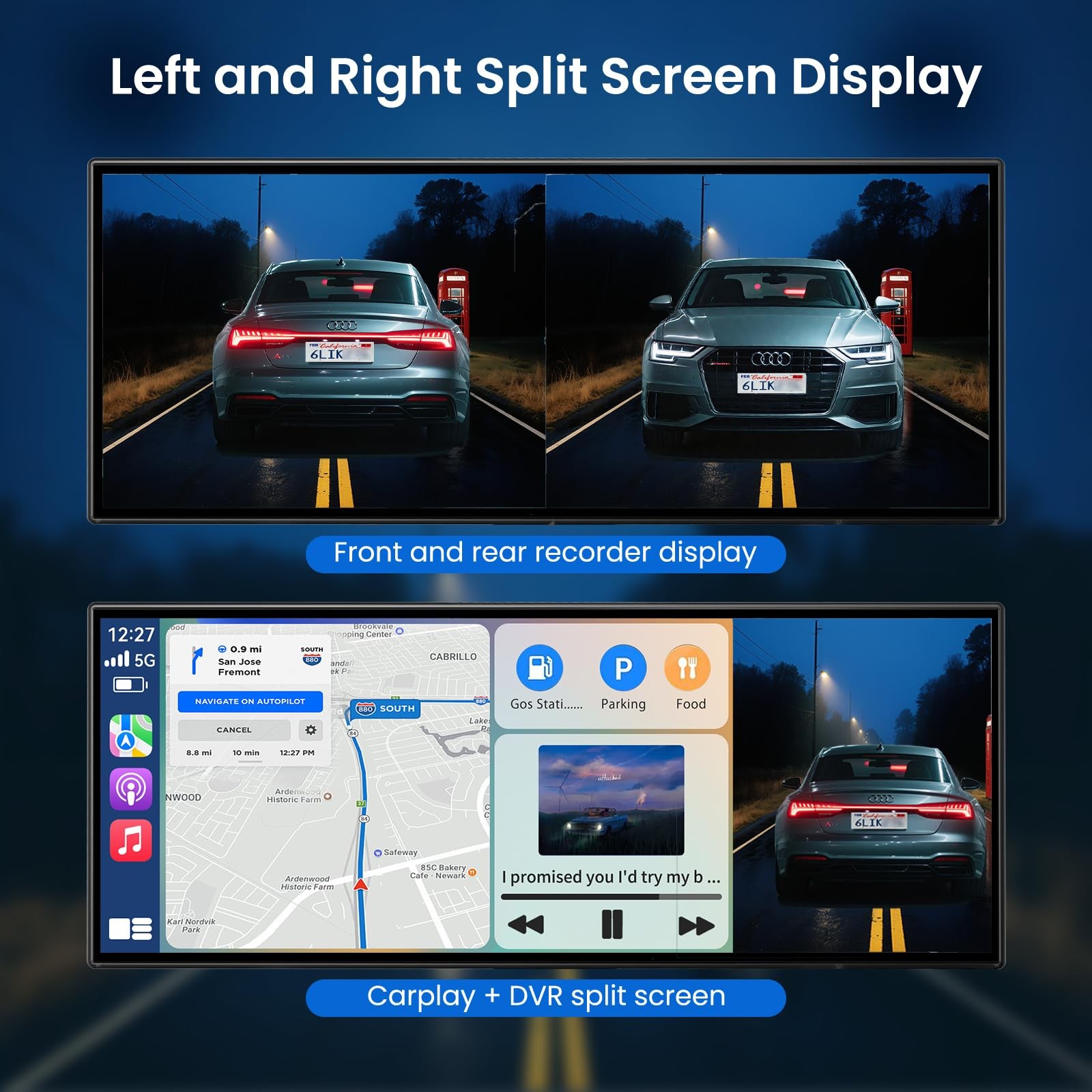 Largest 11.5 inch Wireless CarPlay Screen for Car, Apple CarPlay & Android Au…