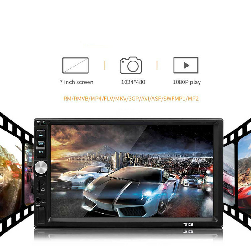 2 Din Car Radio Bluetooth 7″ Touch Screen Stereo FM Audio Stereo MP5 Player USB