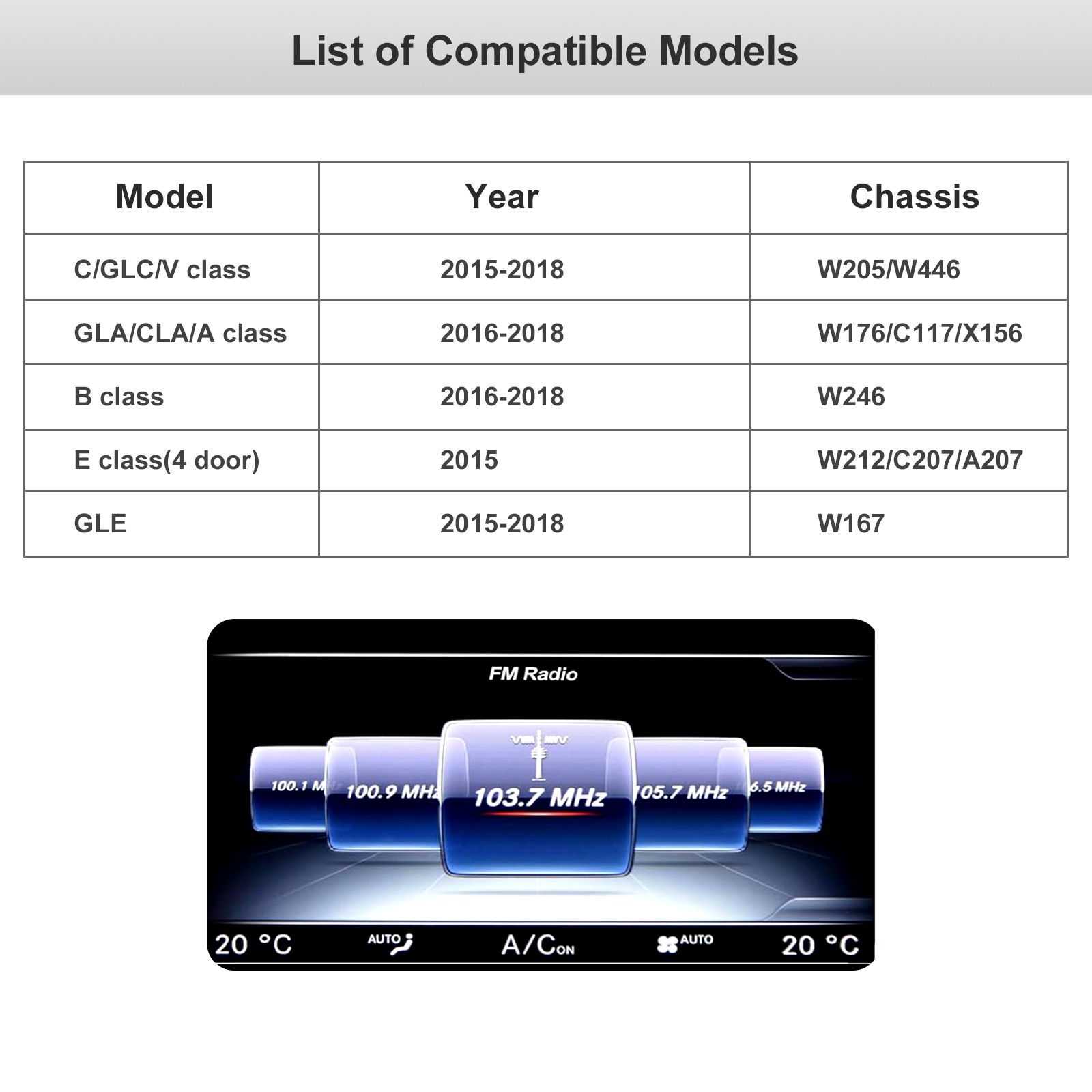 12.3″Apple Carplay Android Auto Upgrade Kit for Mercedes C Class W204 NTG5.0