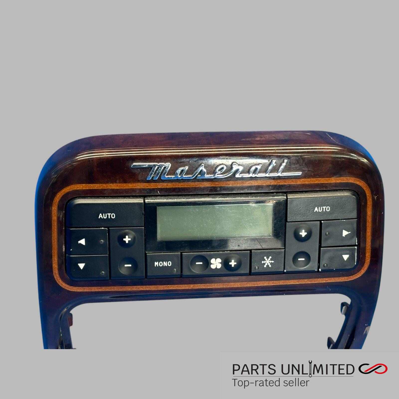 03-08 Maserati Quattroporte M139 OEM REAR climate control wood trim & switches